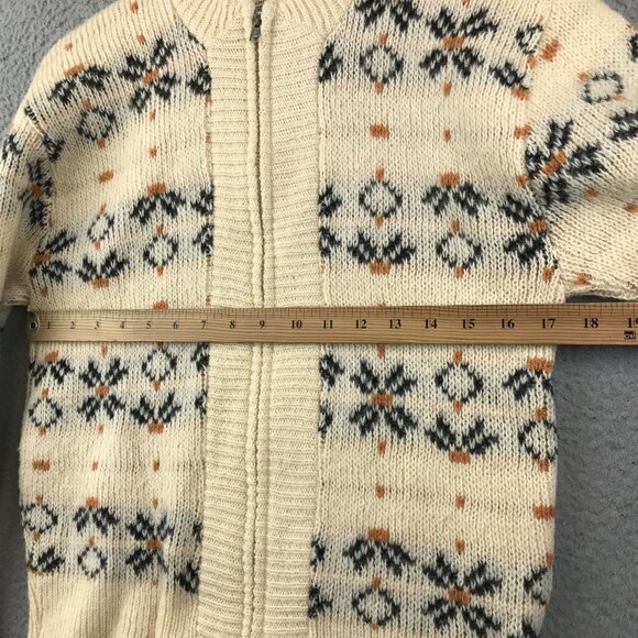 Vintage Sears Pilgrim Sportswear Mohair Wool Cardigan Sweater Zip Size S - Picture 7 of 8